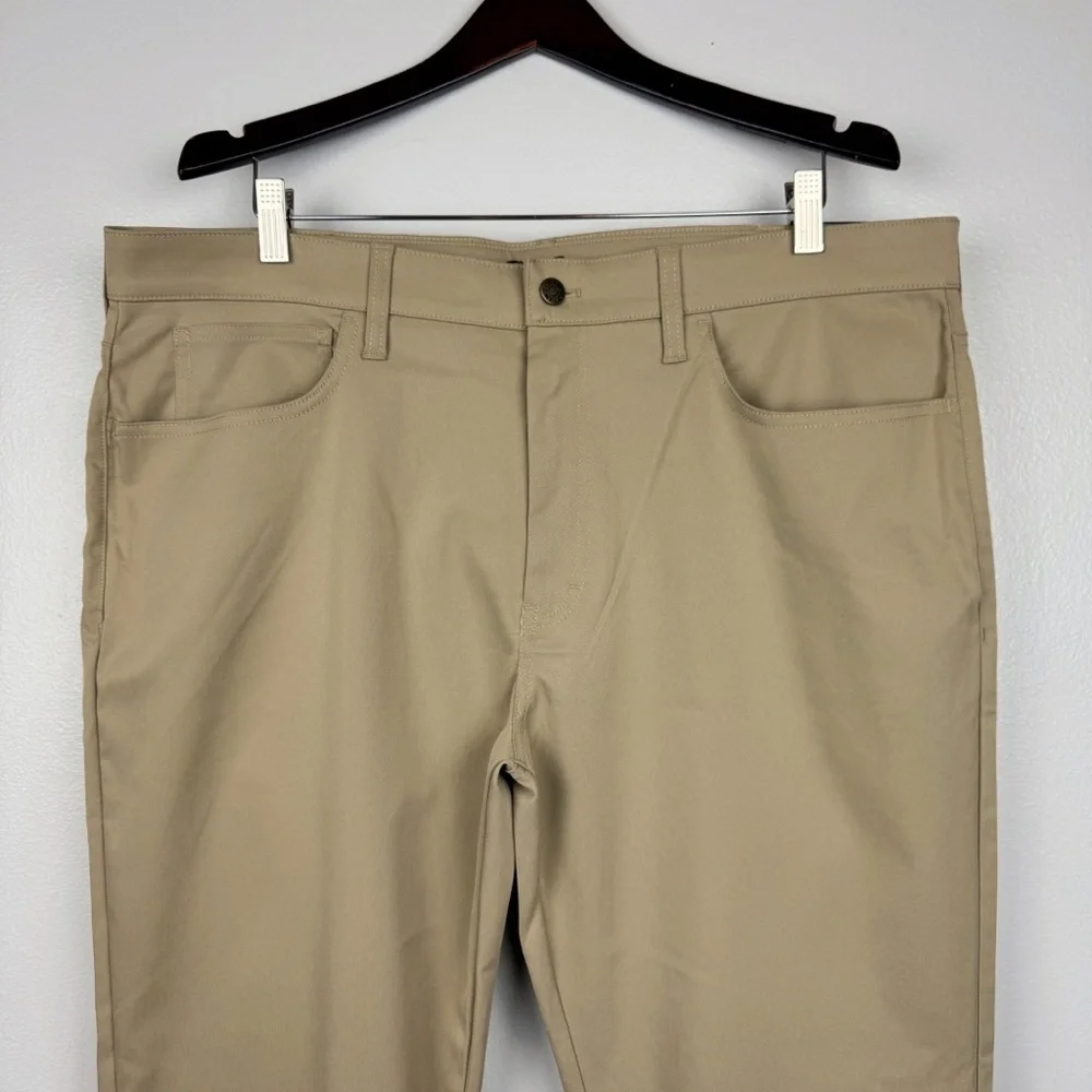 J. Crew Men's Straight Fit Five Pocket Tech Pants Tan Size 38x32 NWT